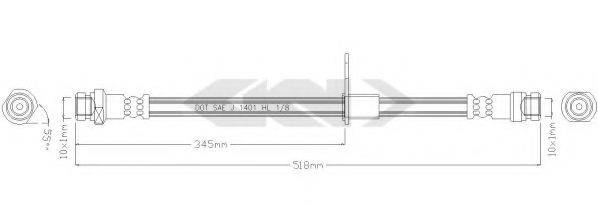 SPIDAN 340318 Гальмівний шланг