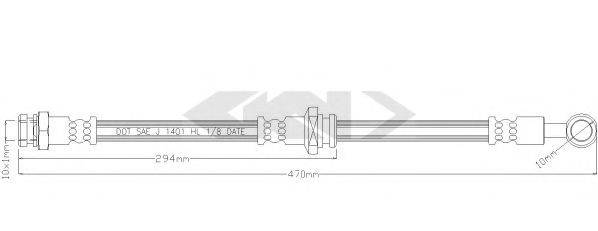 SPIDAN 340636 Гальмівний шланг