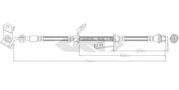 SPIDAN 340671 Гальмівний шланг