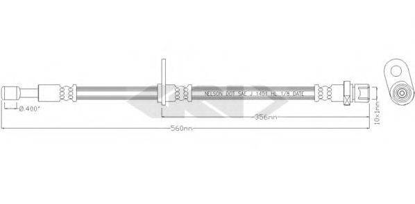 SPIDAN 340681 Гальмівний шланг