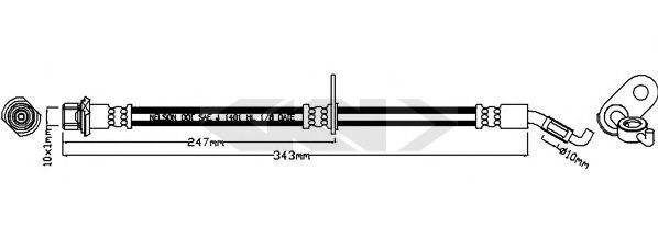 SPIDAN 340733 Гальмівний шланг