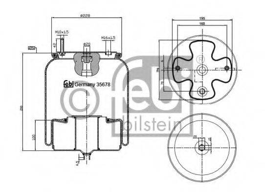 FEBI BILSTEIN 35678 Кожух пневматичної ресори