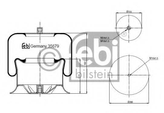 FEBI BILSTEIN 35679 Кожух пневматичної ресори