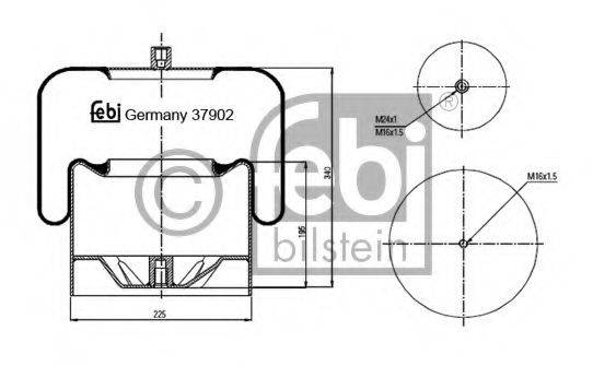 FEBI BILSTEIN 37902 Кожух пневматичної ресори