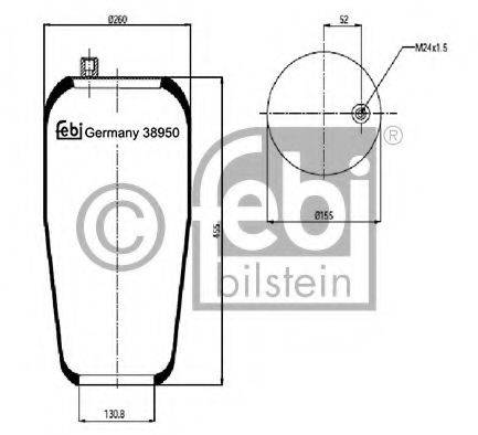 FEBI BILSTEIN 38950 Кожух пневматичної ресори