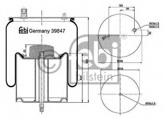 FEBI BILSTEIN 39847 Кожух пневматичної ресори