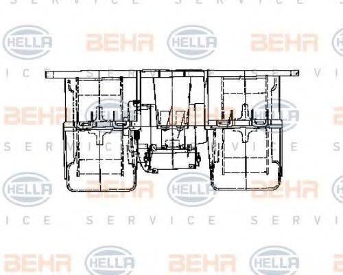 BEHR HELLA SERVICE 8EW009158071 Вентилятор салону