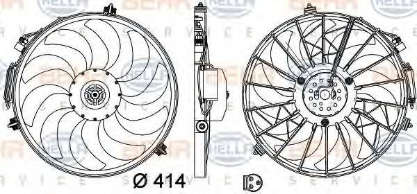 BEHR HELLA SERVICE 8EW009158721 Вентилятор, охолодження двигуна