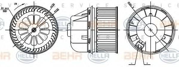 BEHR HELLA SERVICE 8EW351000361 Вентилятор салону