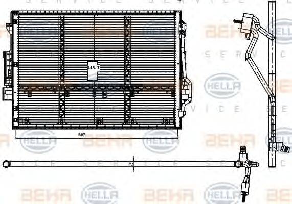 BEHR HELLA SERVICE 8FC351000391 Конденсатор, кондиціонер