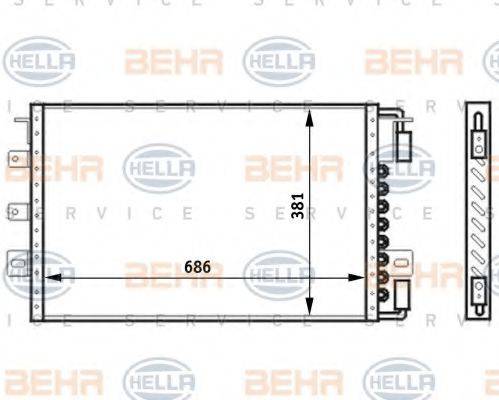 BEHR HELLA SERVICE 8FC351024131 Конденсатор, кондиціонер