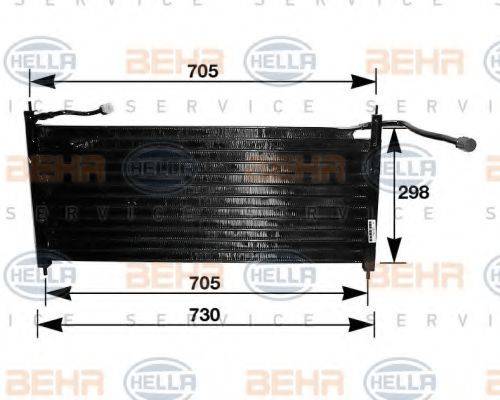 BEHR HELLA SERVICE 8FC351035101 Конденсатор, кондиціонер