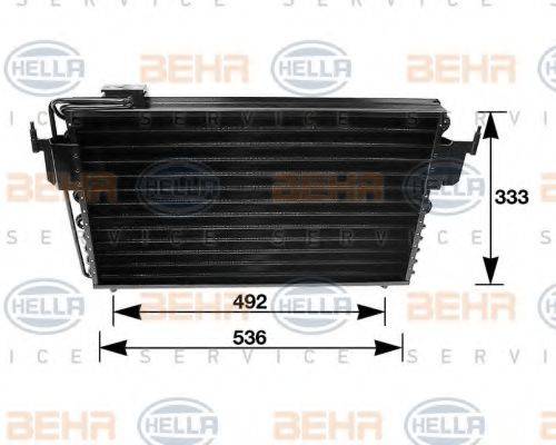 BEHR HELLA SERVICE 8FC351035391 Конденсатор, кондиціонер