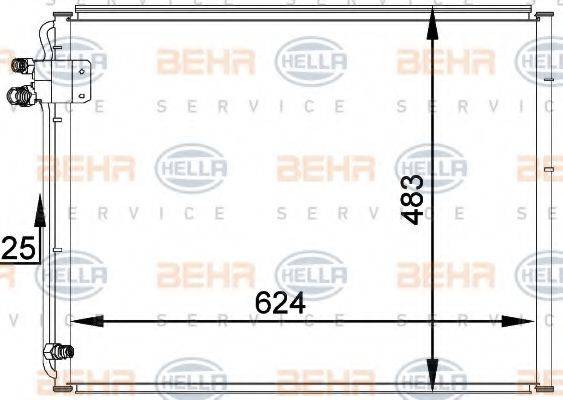 BEHR HELLA SERVICE 8FC351036761 Конденсатор, кондиціонер