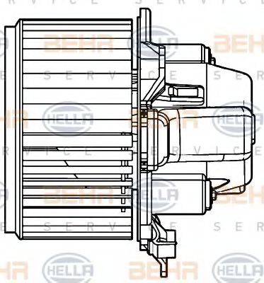 BEHR HELLA SERVICE 8EW351039331 Вентилятор салону