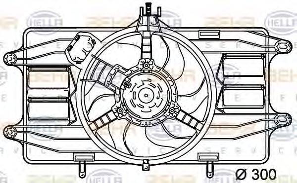BEHR HELLA SERVICE 8EW351039461 Вентилятор, охолодження двигуна
