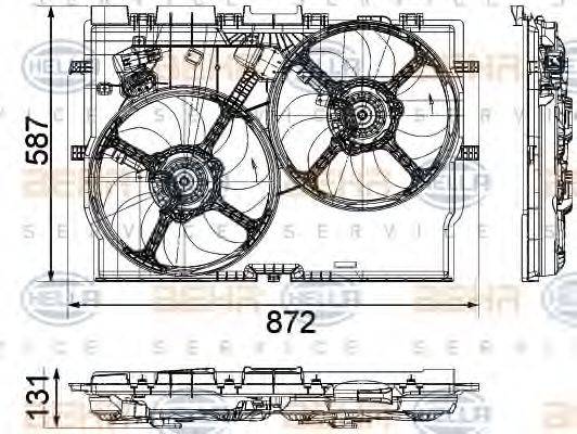 BEHR HELLA SERVICE 8EW351041451 Вентилятор, охолодження двигуна