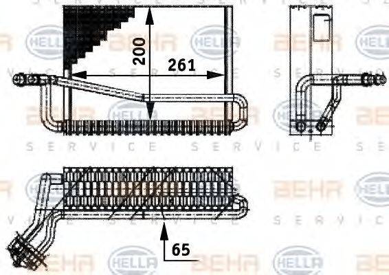 BEHR HELLA SERVICE 8FV351211551 Випарник, кондиціонер