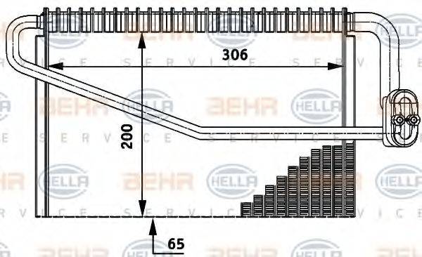 BEHR HELLA SERVICE 8FV351211701 Випарник, кондиціонер