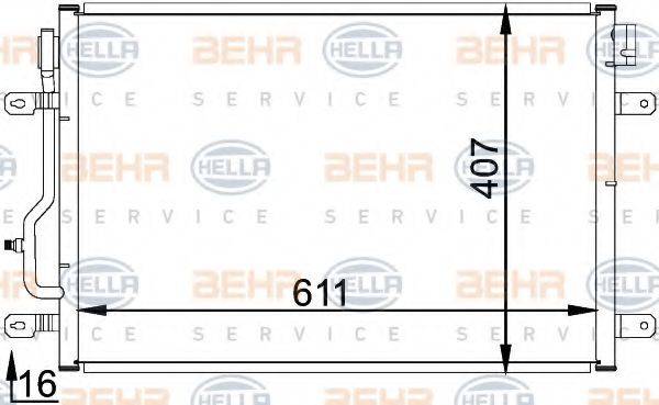 BEHR HELLA SERVICE 8FC351300241 Конденсатор, кондиціонер