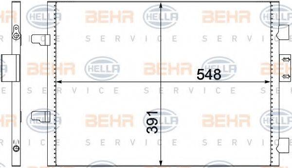 BEHR HELLA SERVICE 8FC351300651 Конденсатор, кондиціонер