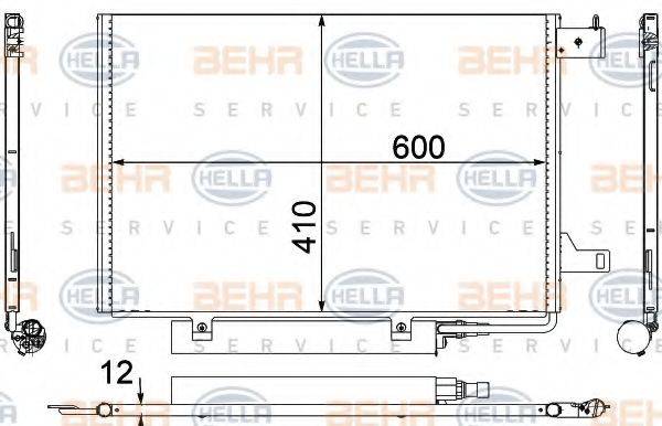 BEHR HELLA SERVICE 8FC351301681 Конденсатор, кондиціонер