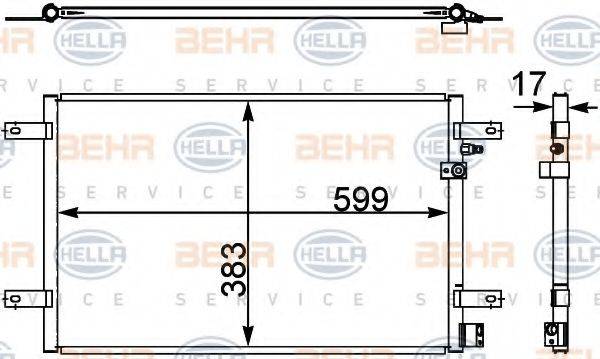 BEHR HELLA SERVICE 8FC351302451 Конденсатор, кондиціонер