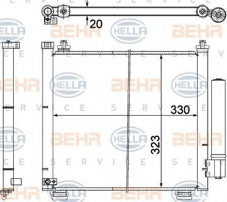 BEHR HELLA SERVICE 8FC351303481 Конденсатор, кондиціонер