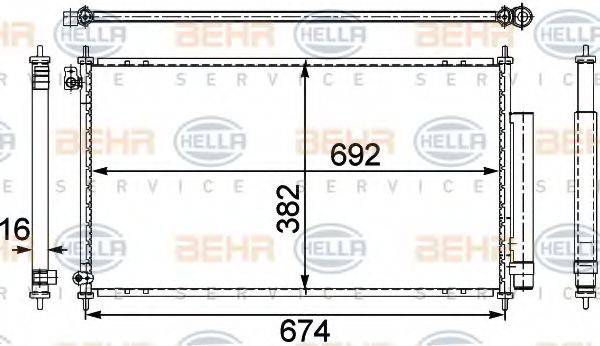 BEHR HELLA SERVICE 8FC351303681 Конденсатор, кондиціонер