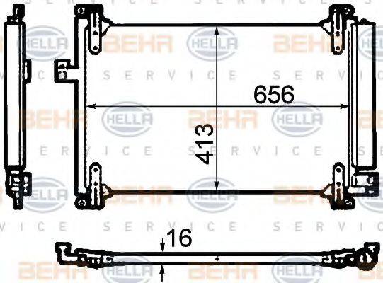 BEHR HELLA SERVICE 8FC351304711 Конденсатор, кондиціонер