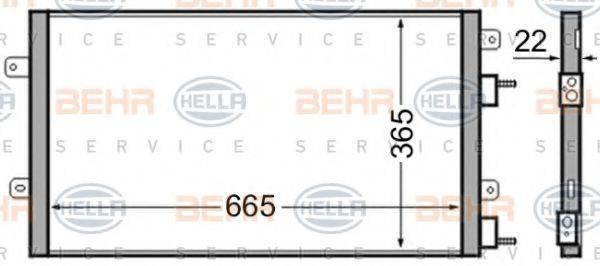 BEHR HELLA SERVICE 8FC351305101 Конденсатор, кондиціонер