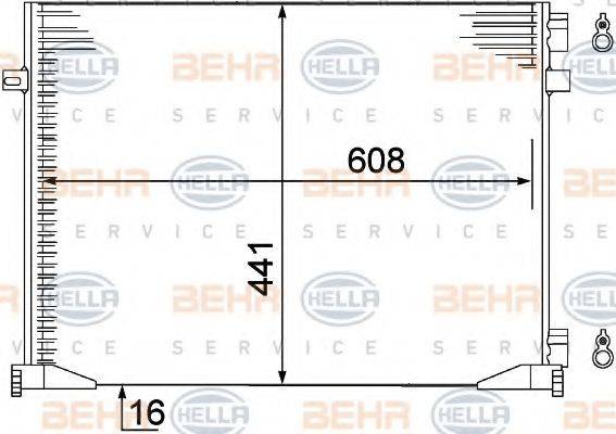 BEHR HELLA SERVICE 8FC351306661 Конденсатор, кондиціонер