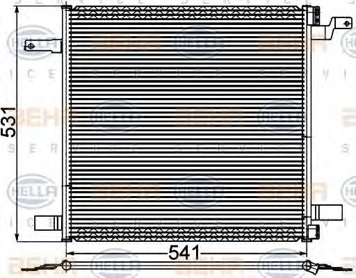 BEHR HELLA SERVICE 8FC351309501 Конденсатор, кондиціонер