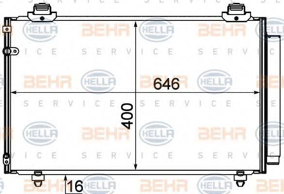 BEHR HELLA SERVICE 8FC351310131 Конденсатор, кондиціонер