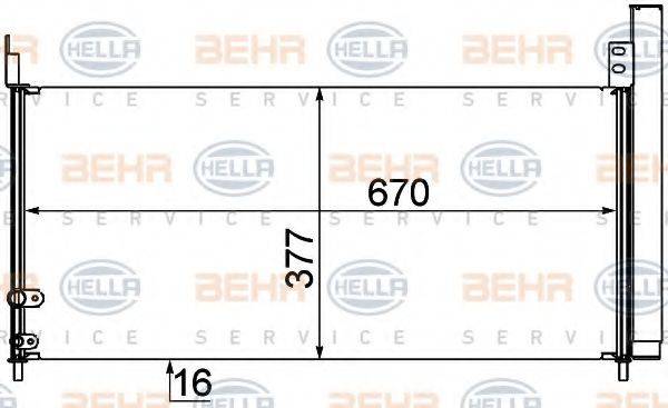 BEHR HELLA SERVICE 8FC351310201 Конденсатор, кондиціонер