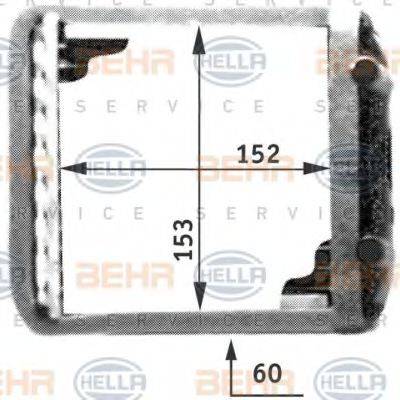 BEHR HELLA SERVICE 8FH351311371 Теплообмінник, опалення салону