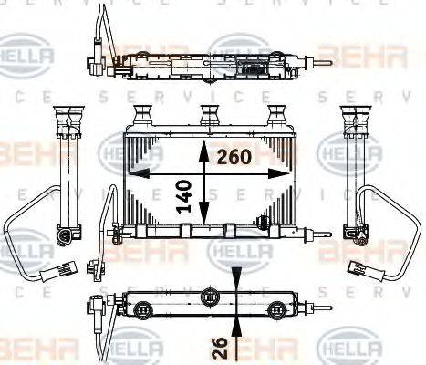 BEHR HELLA SERVICE 8FH351312151 Теплообмінник, опалення салону