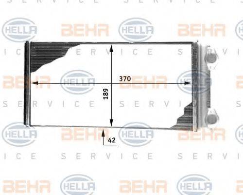 BEHR HELLA SERVICE 8FH351312491 Теплообмінник, опалення салону