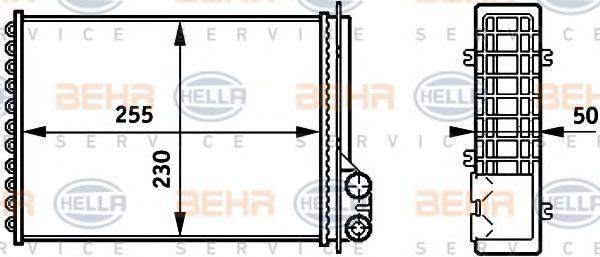 BEHR HELLA SERVICE 8FH351313301 Теплообмінник, опалення салону