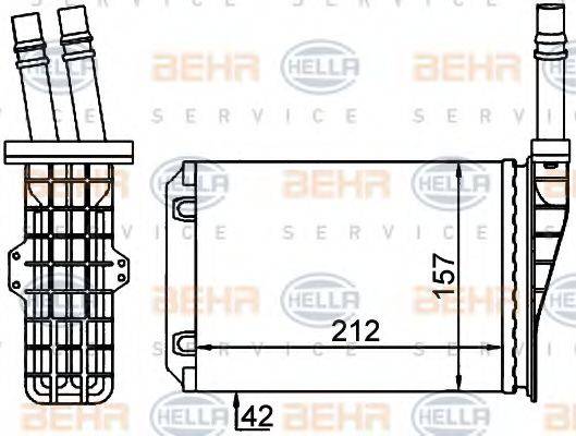 BEHR HELLA SERVICE 8FH351316534 Теплообмінник, опалення салону