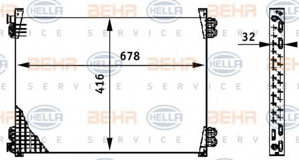 BEHR HELLA SERVICE 8FC351317251 Конденсатор, кондиціонер