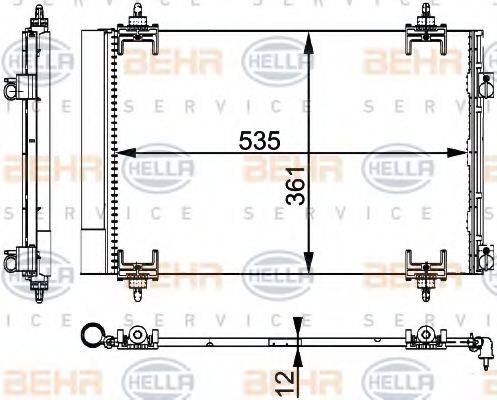 BEHR HELLA SERVICE 8FC351317561 Конденсатор, кондиціонер