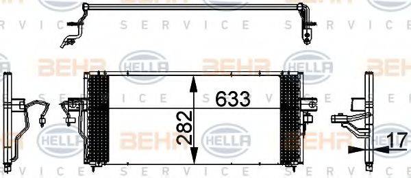 BEHR HELLA SERVICE 8FC351317731 Конденсатор, кондиціонер