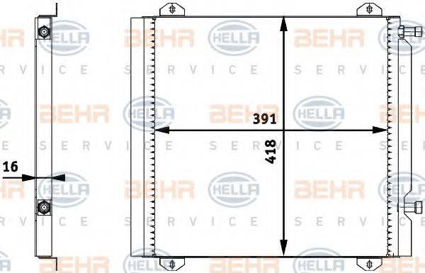 BEHR HELLA SERVICE 8FC351317761 Конденсатор, кондиціонер