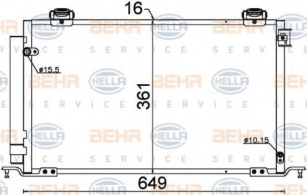 BEHR HELLA SERVICE 8FC351318741 Конденсатор, кондиціонер