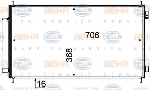 BEHR HELLA SERVICE 8FC351319231 Конденсатор, кондиціонер