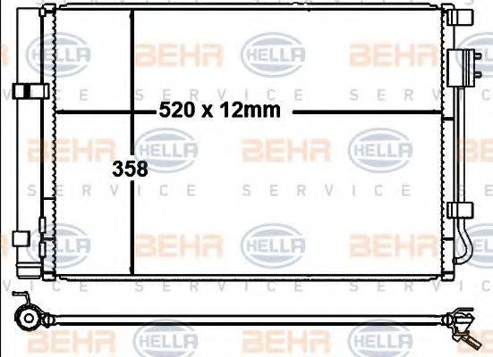 BEHR HELLA SERVICE 8FC351319711 Конденсатор, кондиціонер