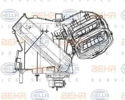 BEHR HELLA SERVICE 8FV351330001 Випарник, кондиціонер