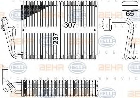 BEHR HELLA SERVICE 8FV351331161 Випарник, кондиціонер