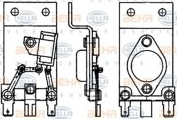 BEHR HELLA SERVICE 9ML351332031 Опір, вентилятор салону